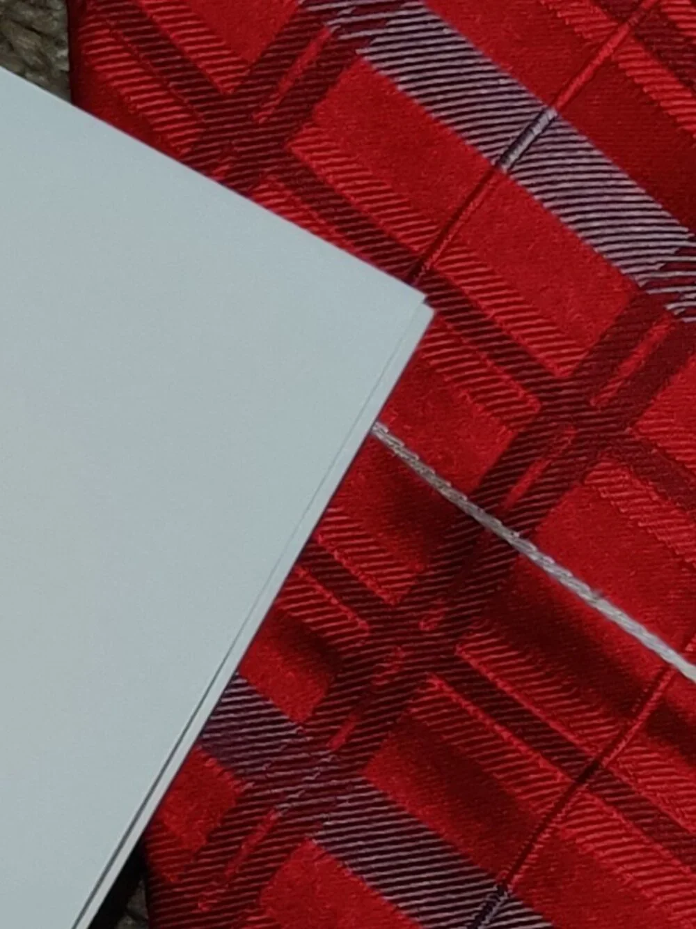 Nicole Miller New York Red Plaid Necktie Preppy Classic Luxury Formal Dress Tie